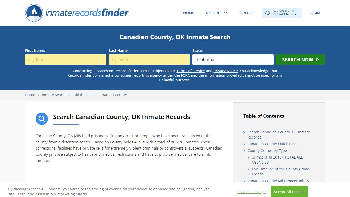 Canadian County, OK Inmate Lookup & Jail Records Online