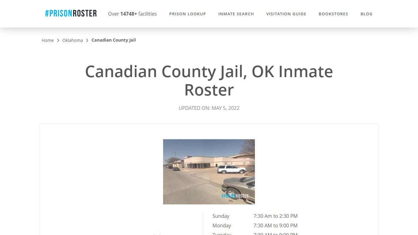 Canadian County Jail, OK Inmate Roster