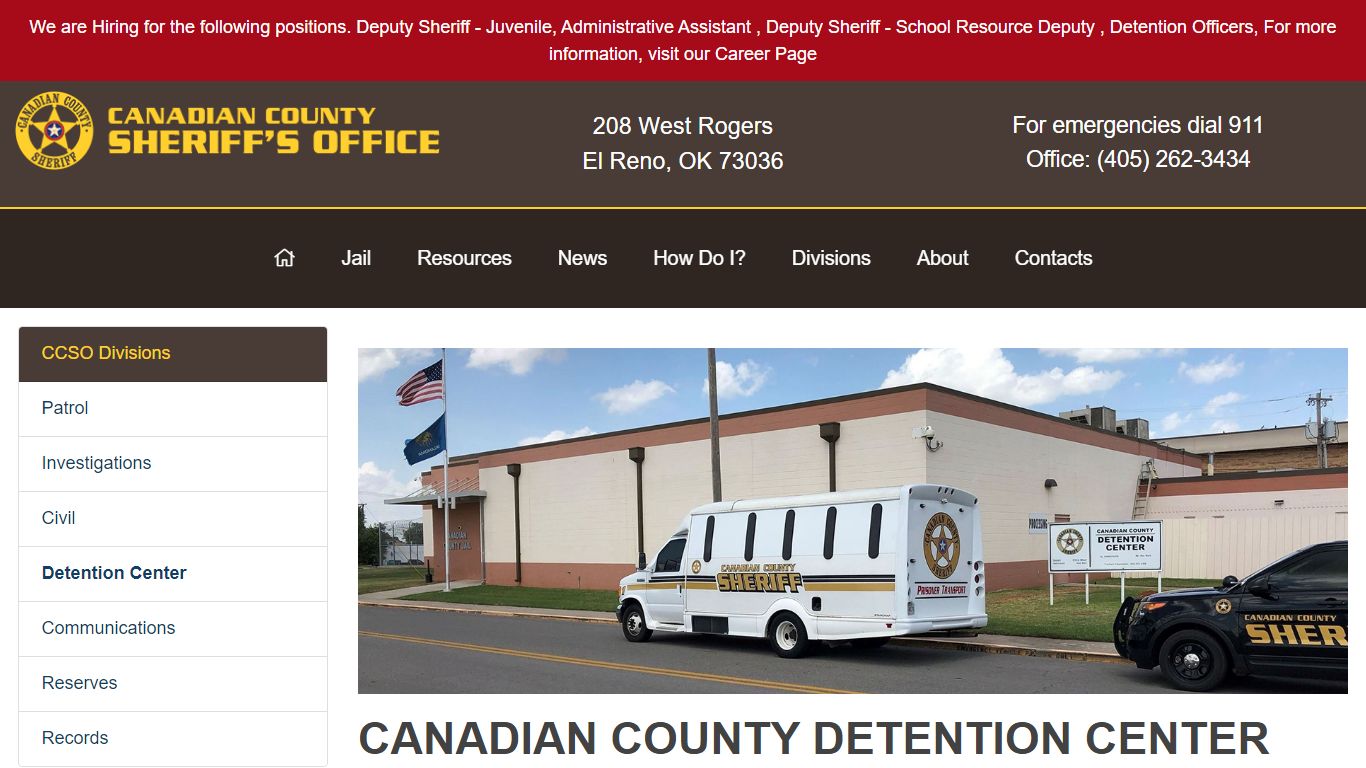 Detention Center Information - Canadian County Sheriff's ...